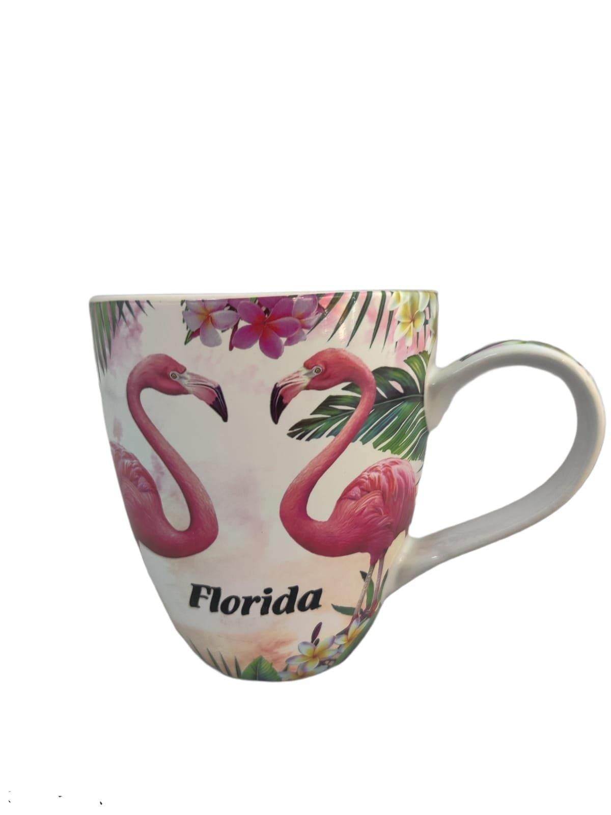 Flamingo Flower Flair 16oz Full Wrap Mug