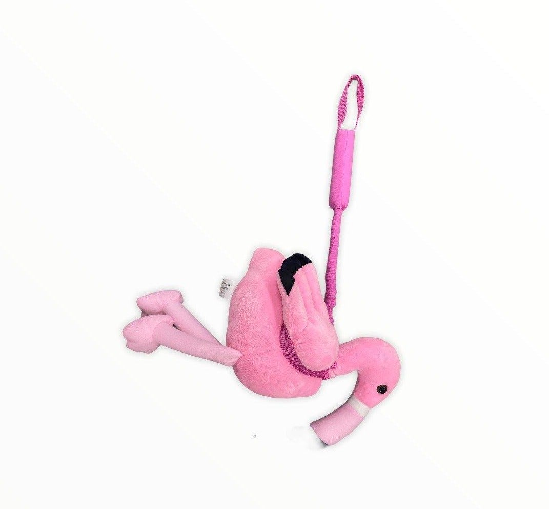 Flamingo Plush on a Leash