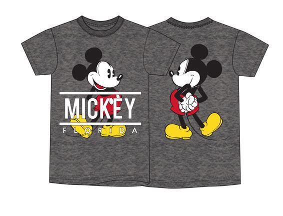 Florida Mickey Mouse Gray T-shirt