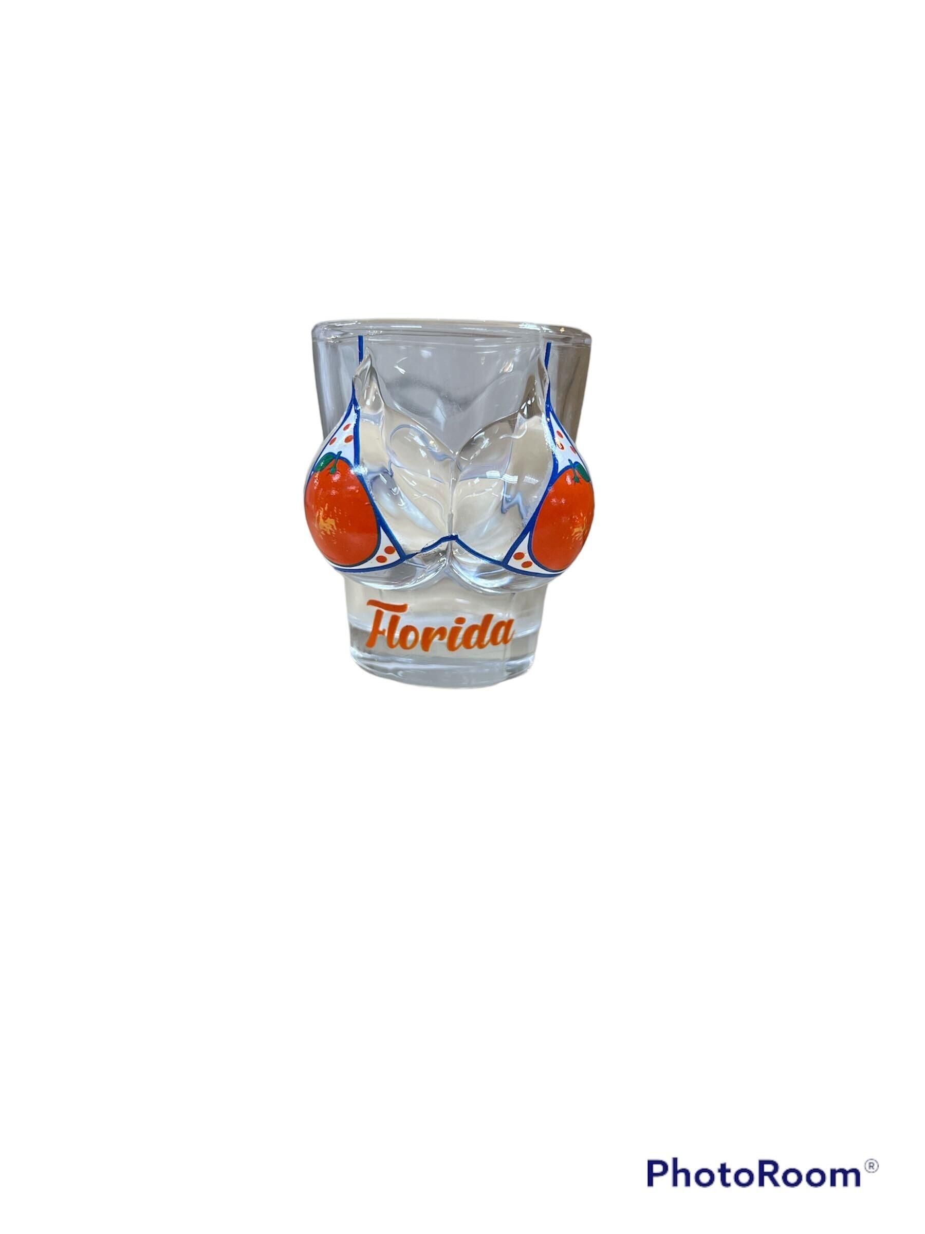 Florida Oranges Bikini Bust 3D Shot Glass