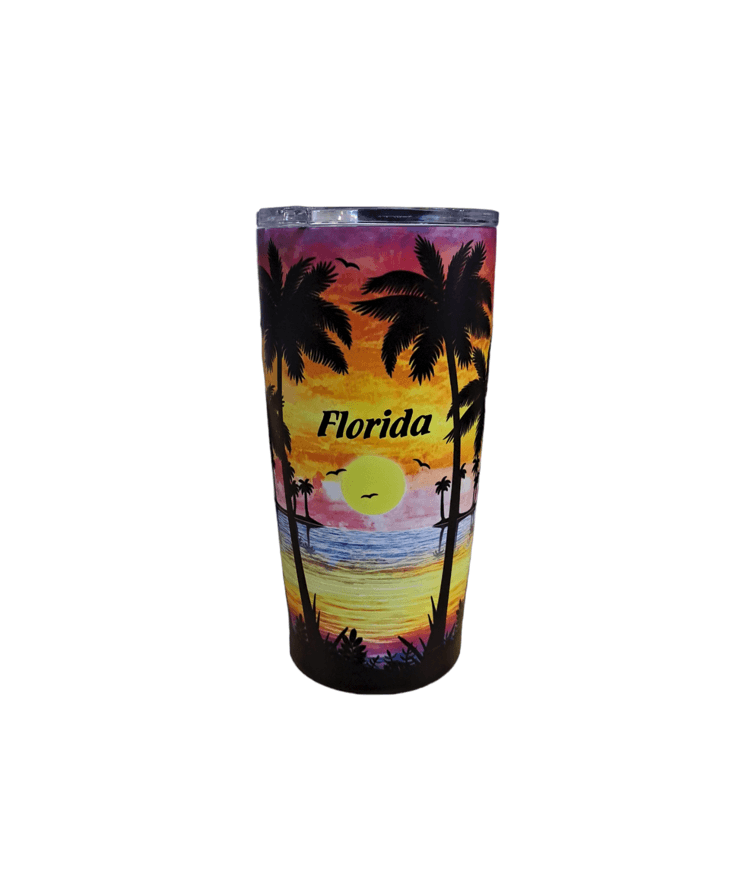 Florida Palm Tree Sunset Tumbler