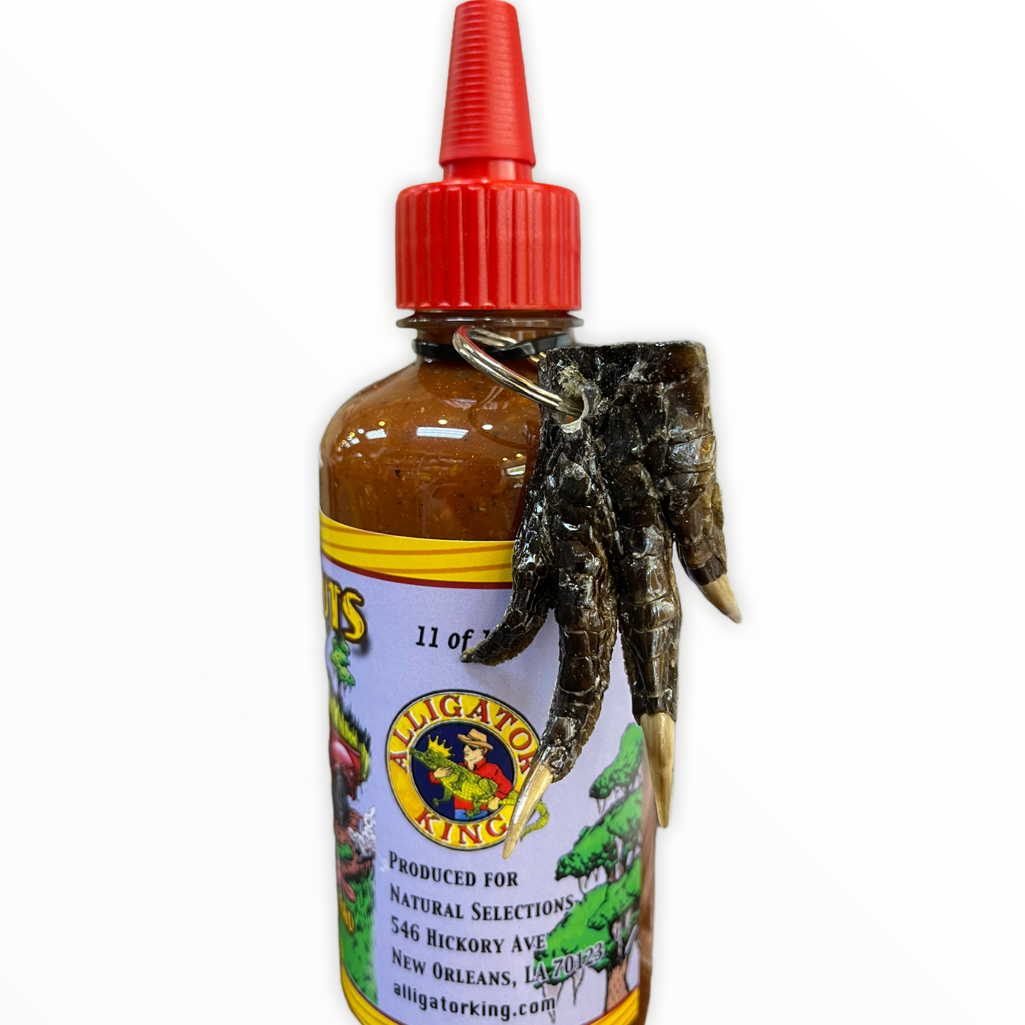Gator Guts Habanero Garlic Hot Sauce with Gator Claw