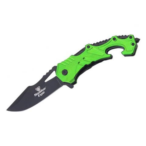 Snake Eye Tactical Green Rescue Style Folding Knife Collection