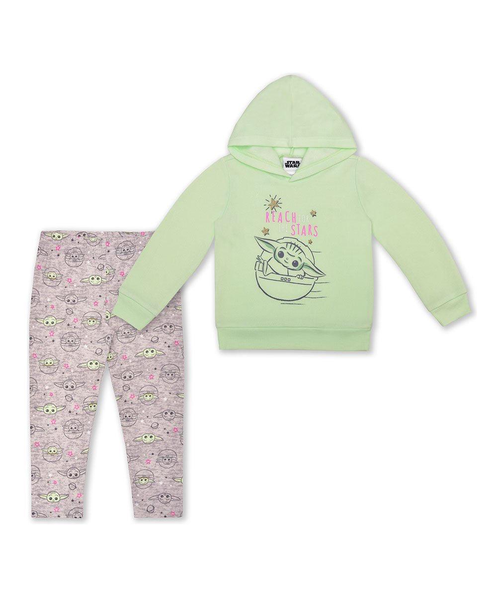 Girl's 2-Pack Baby Yoda Pullover Hoodie and Legging Pant Set