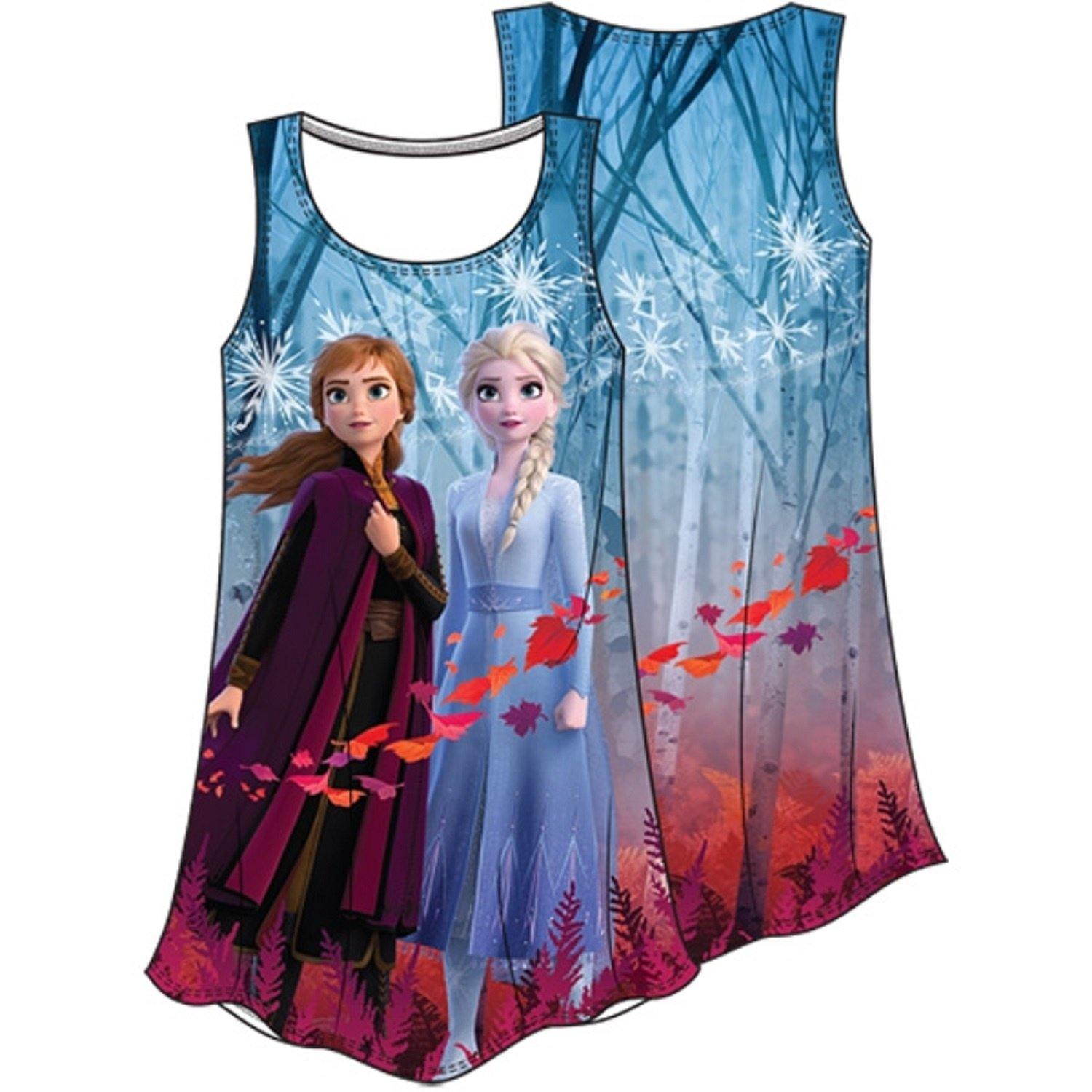 Girls Frozen II Anna Elsa Fall Sublimated Dress