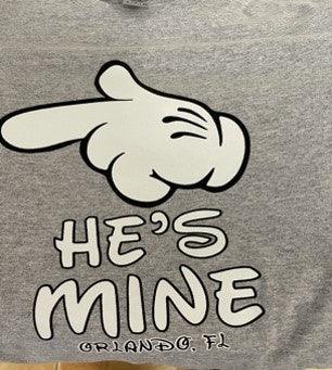 Gray T-Shirt He's Mine
