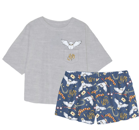 Junior Harry Potter Owl Set Pocket Tee Short Set  Junior