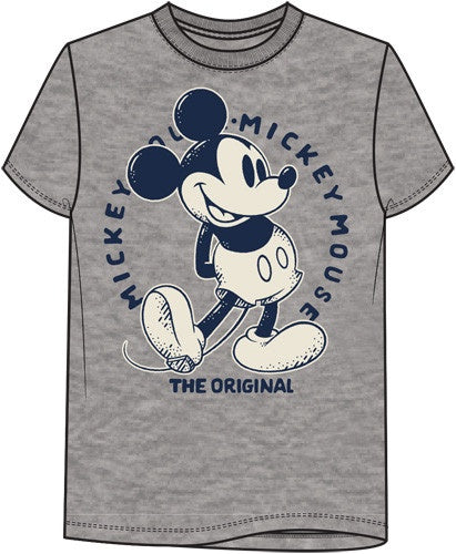 The Original Mickey Mouse Adult Gray Heather