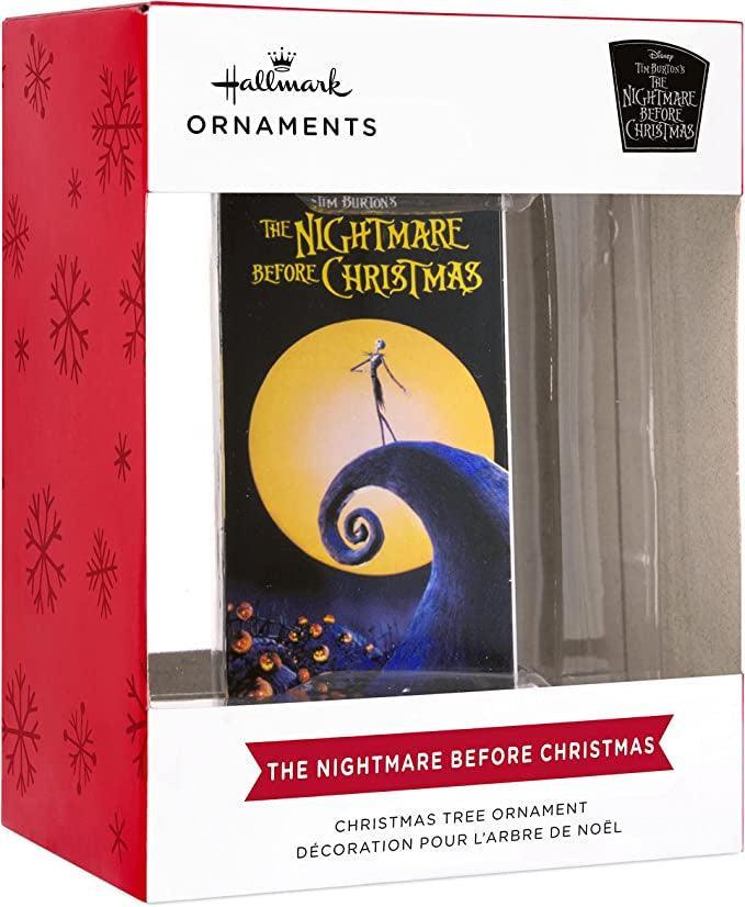 Hallmark Disney Tim Burton's The Nightmare Before Christmas Movie Retro Video Cassette Case Christmas Ornament