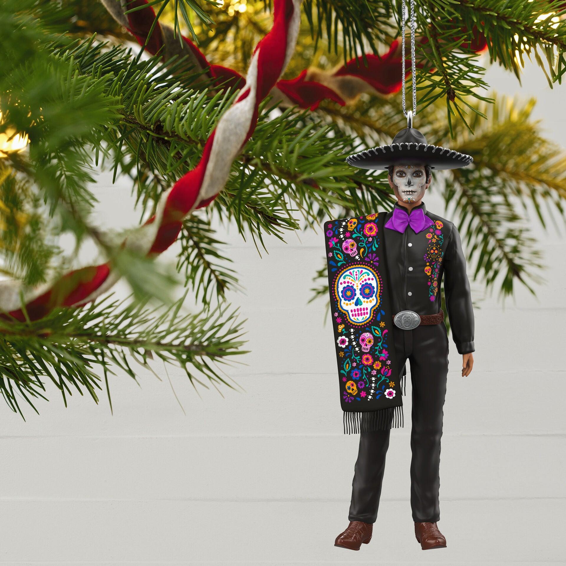 Hallmark Keepsake Christmas Ornament 2022, Barbie and Ken Día De Los Muertos, Set of 2