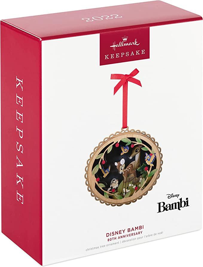 Hallmark Keepsake Christmas Ornament 2022, Disney Bambi 80th Anniversary Papercraft