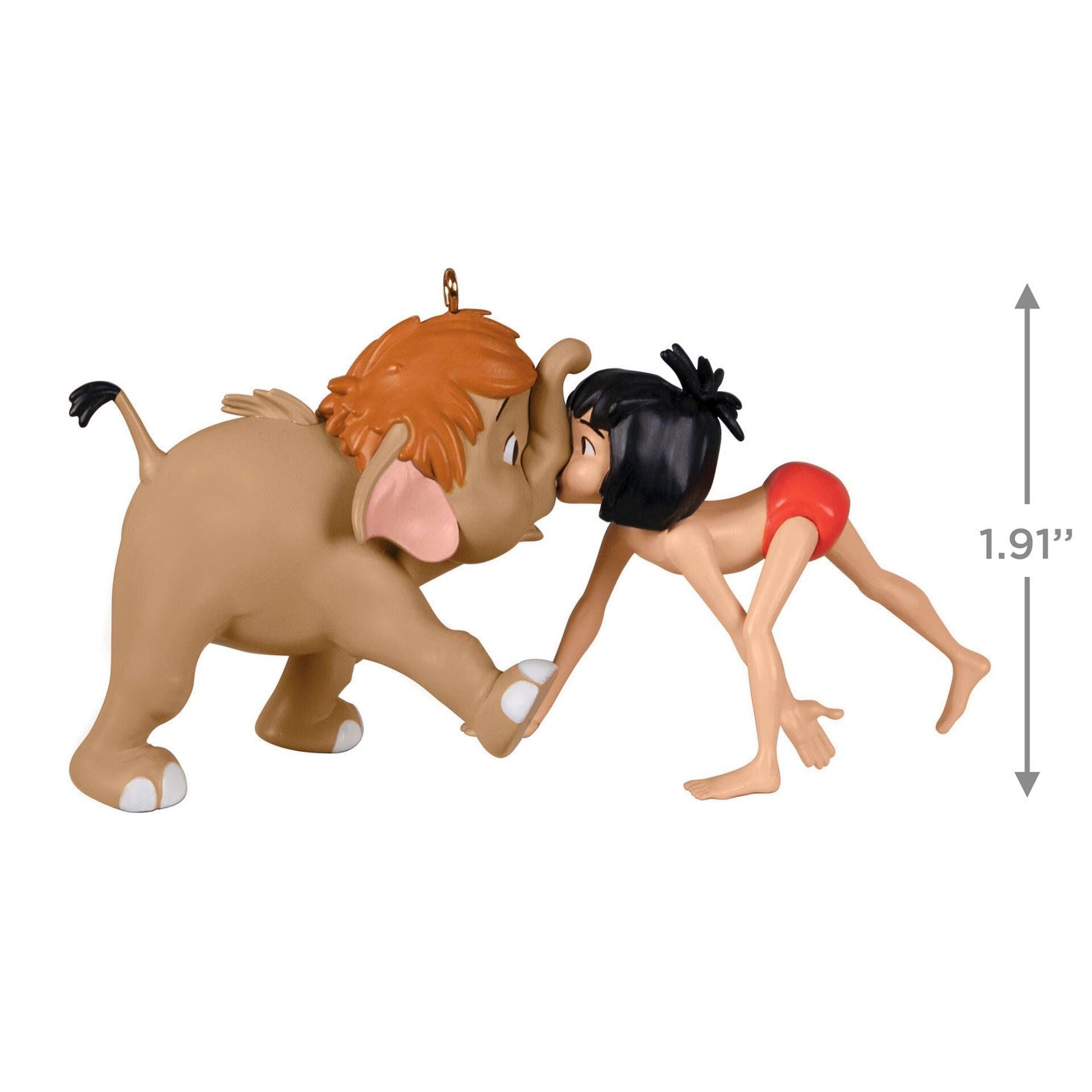 Hallmark Keepsake Christmas Ornament 2022, Disney Jungle Book 55th Anniversary Mowgli and Elephant