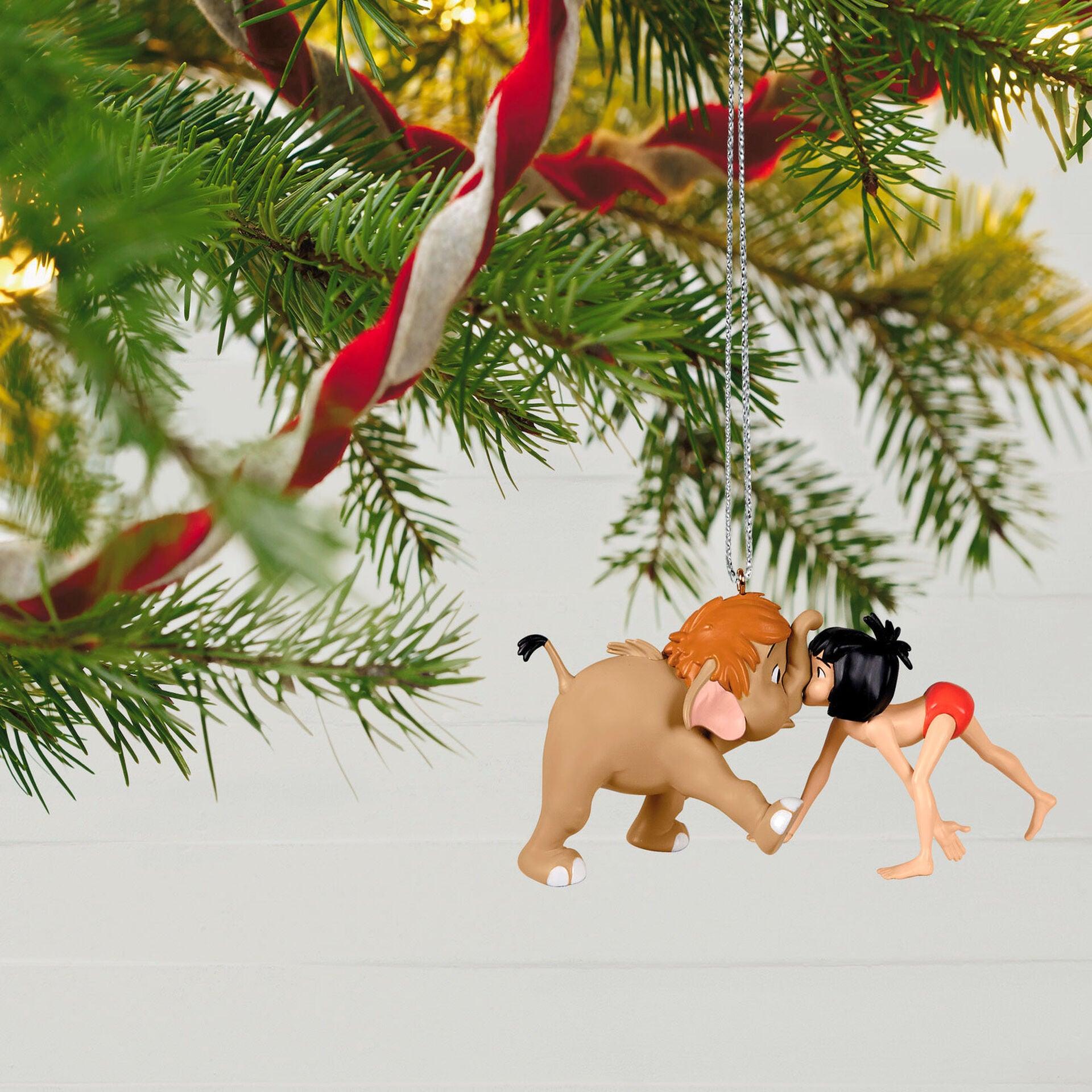 Hallmark Keepsake Christmas Ornament 2022, Disney Jungle Book 55th Anniversary Mowgli and Elephant