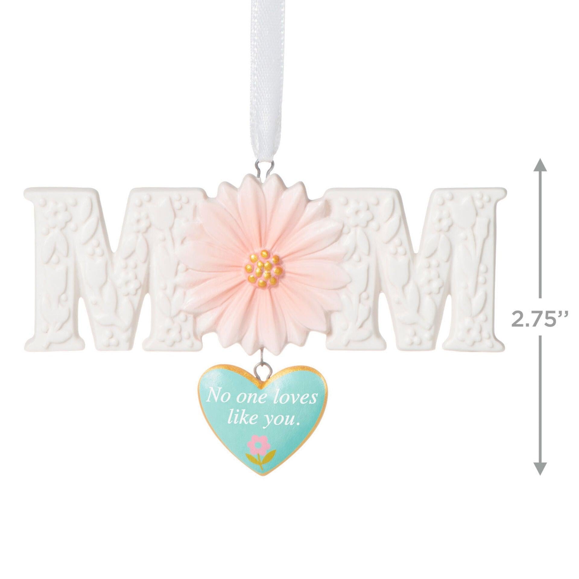 Hallmark Keepsake Christmas Ornament 2022, Love You Mom, Porcelain