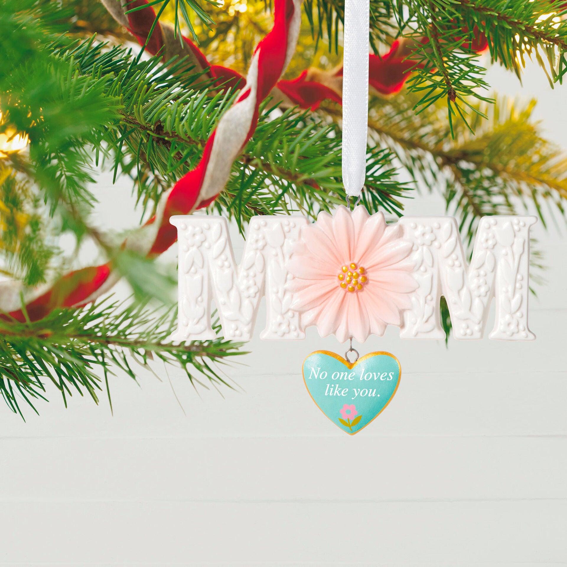 Hallmark Keepsake Christmas Ornament 2022, Love You Mom, Porcelain