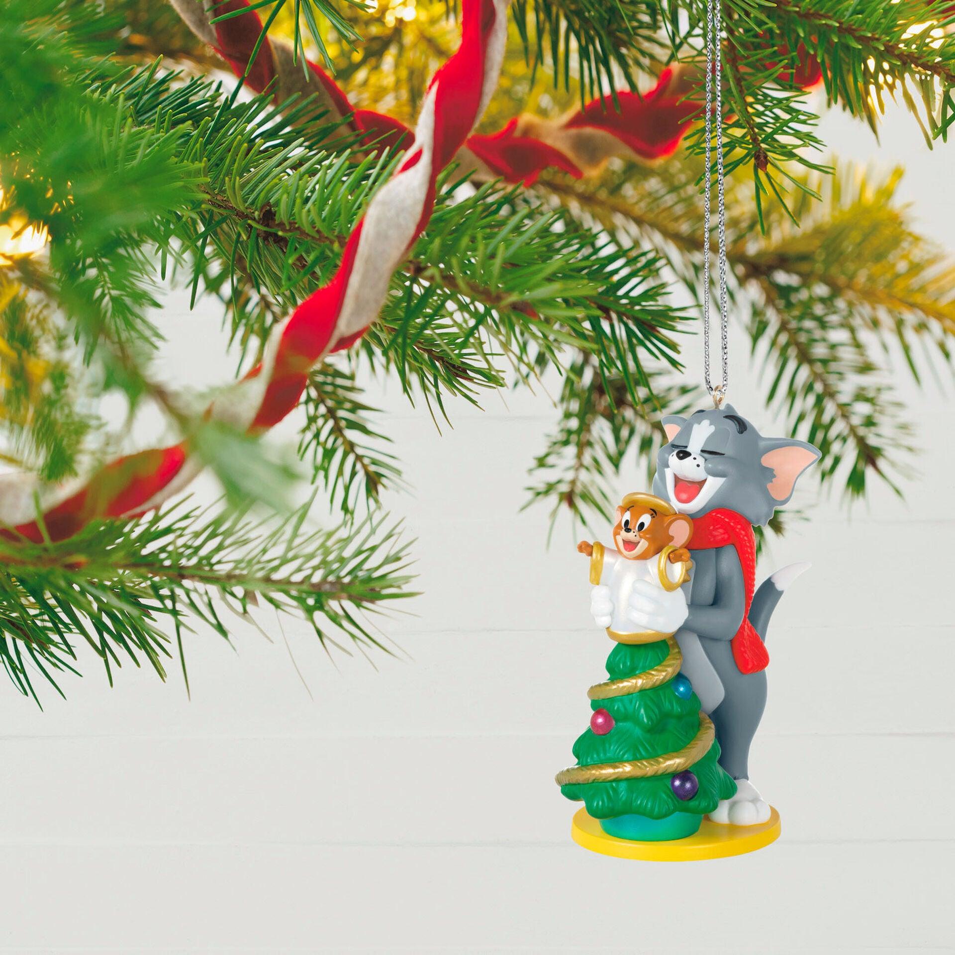 Hallmark Keepsake Christmas Ornament 2022, Tom and Jerry Decorating The Tree