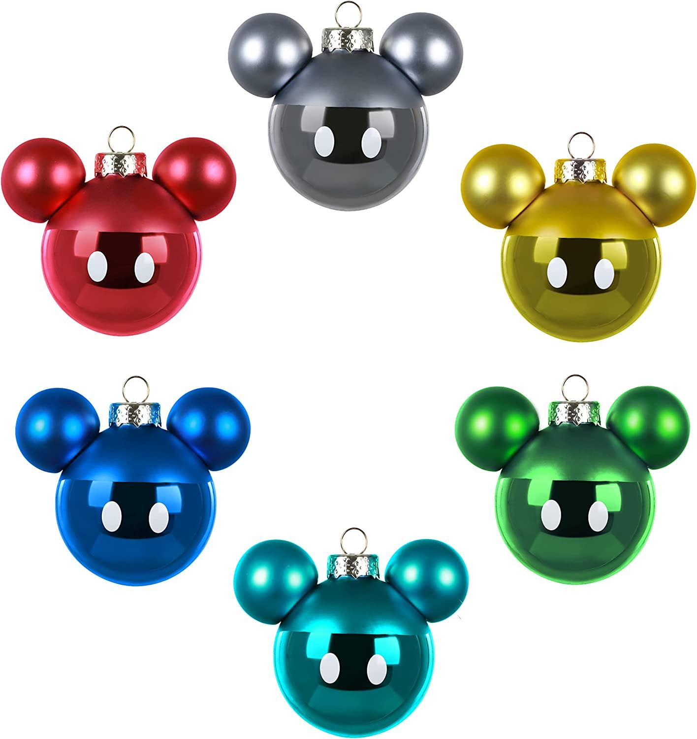 Hallmark Keepsake Glass Christmas Ornaments, Disney Mickey Mouse