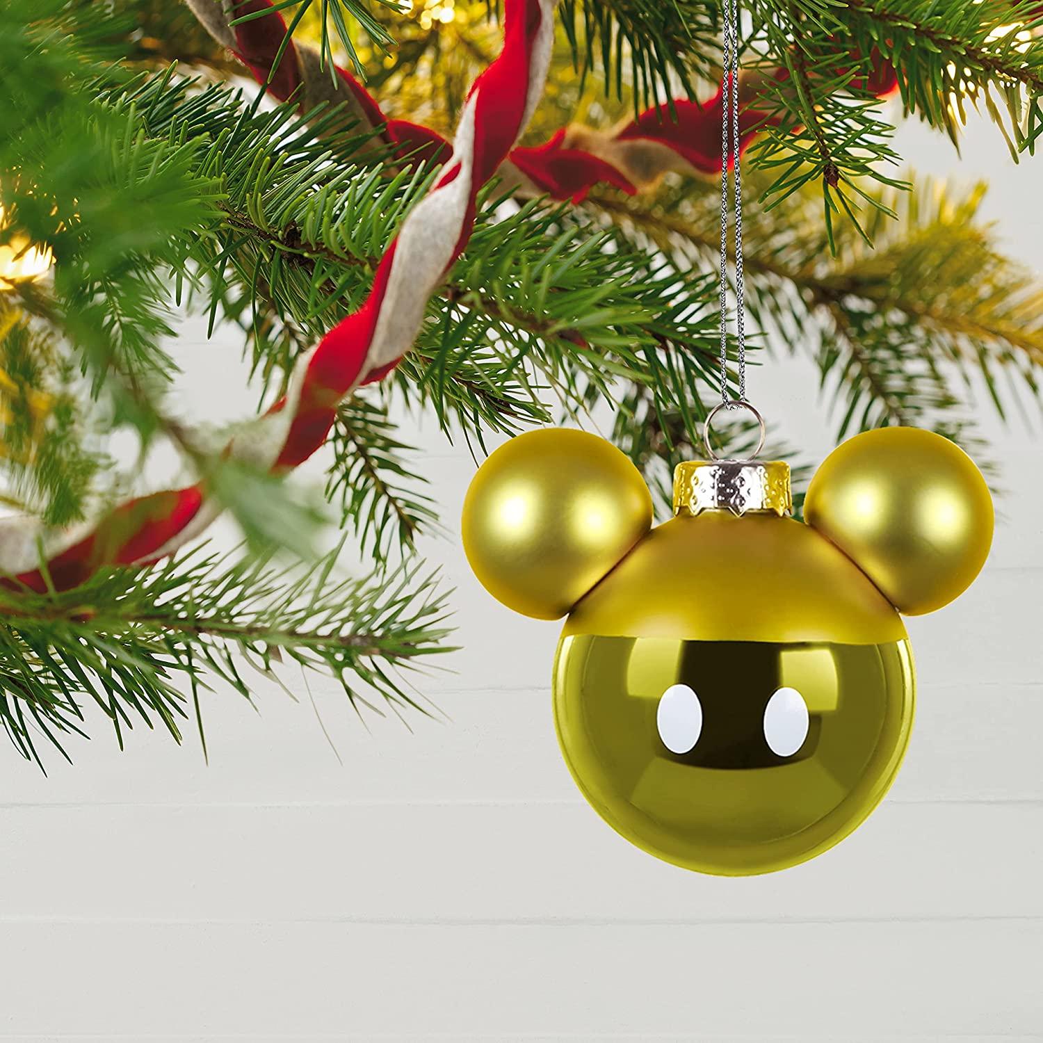 Hallmark Keepsake Glass Christmas Ornaments, Disney Mickey Mouse