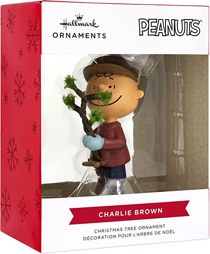 Hallmark Peanuts Charlie Brown with Tree Christmas Ornament