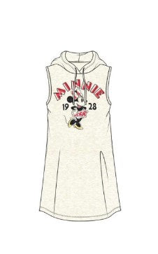 Minnie Mouse Heather Oatmeal Junior Hood Tank Dress