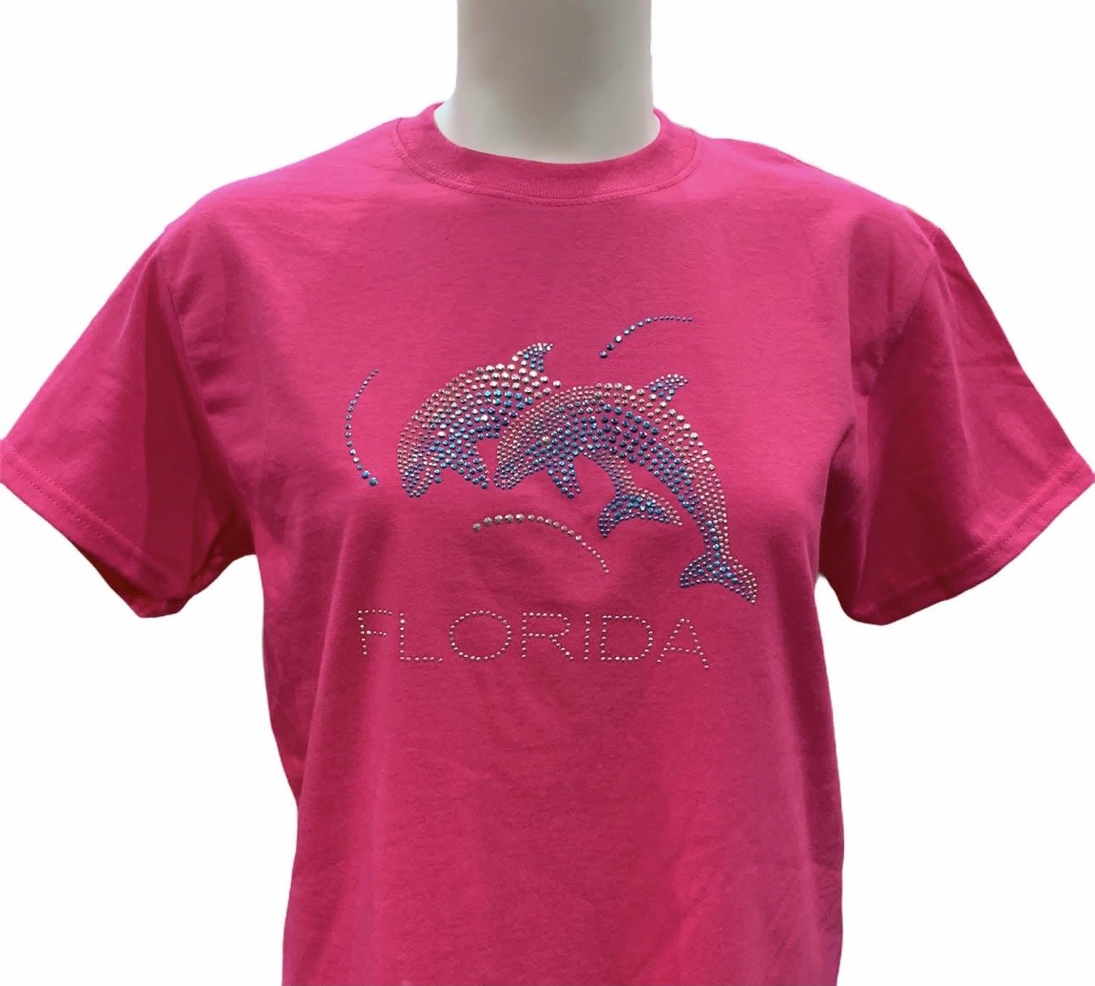 Heliconia Dolphin Orlando T-shirt With Stone kk2006