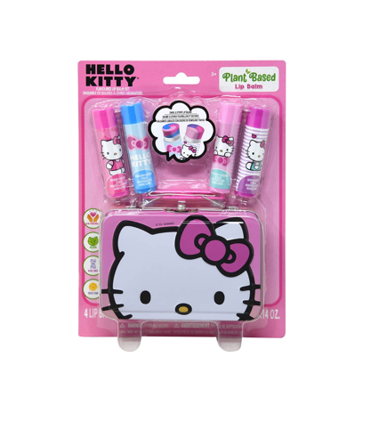 Hello Kitty Plant Based 4pk Lip Balm with Tin on Card