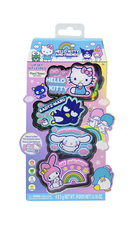 Hello Kitty 4pk Slide Out Lip Gloss Set on Box