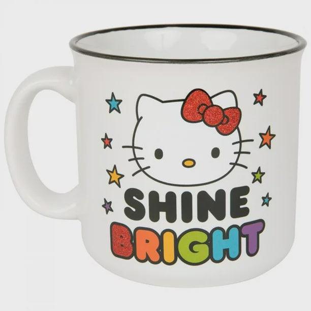 Hello Kitty Shine Bright Glitter 20oz Ceramic Camper Mug