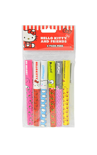 Hello Kitty & Friends 6pk Pens in Poly Bag with Header