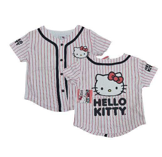 Hello Kitty White/Pink Kids Jersey Top