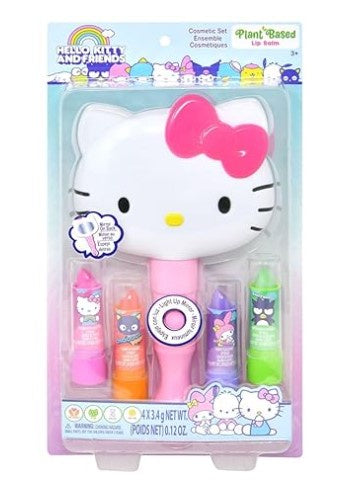 Hello Kitty & Friends Light Up Mirror w/4 lip Balms on Card