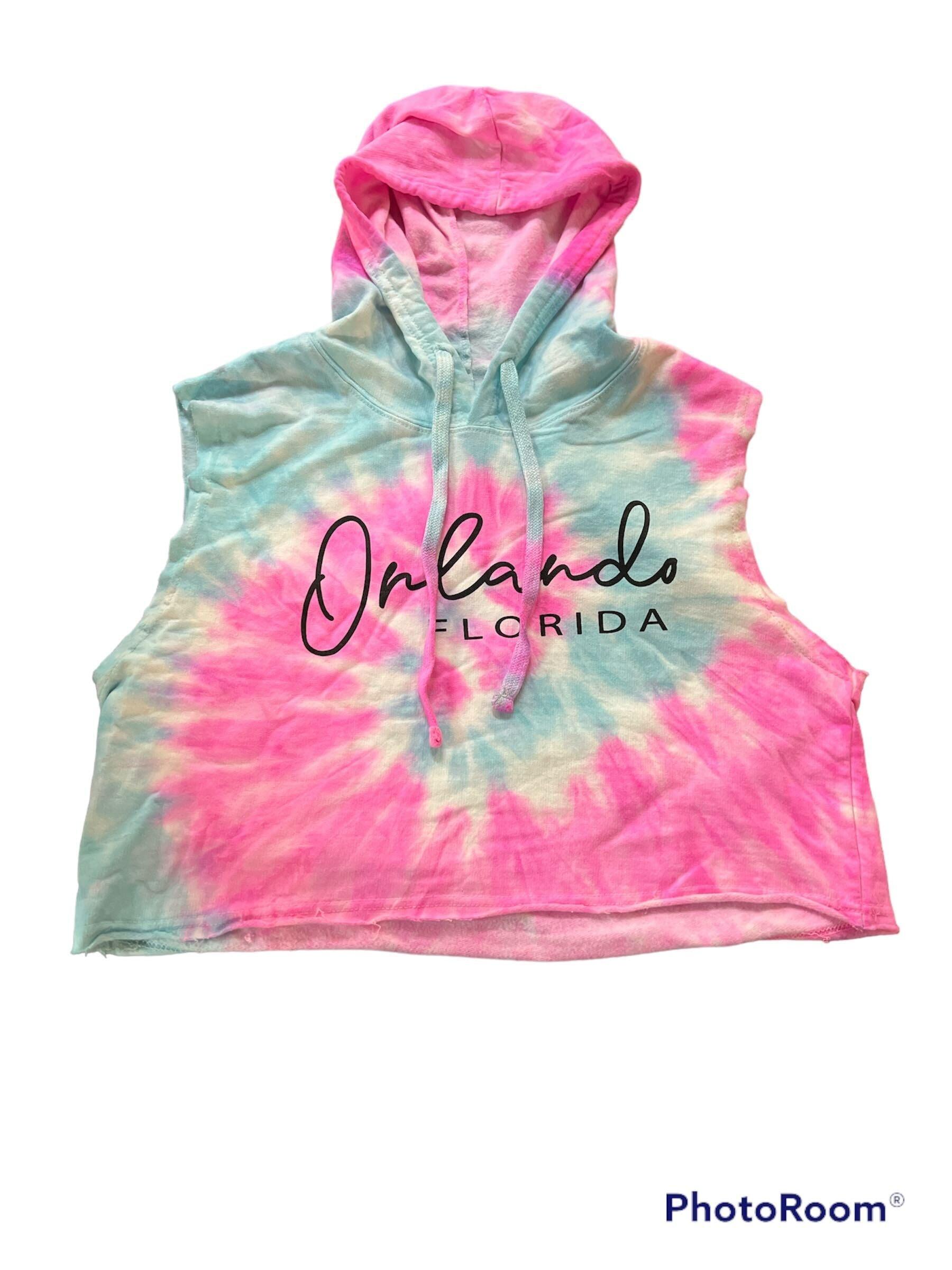 Hooded Sleeveless Top Aqua/Pink