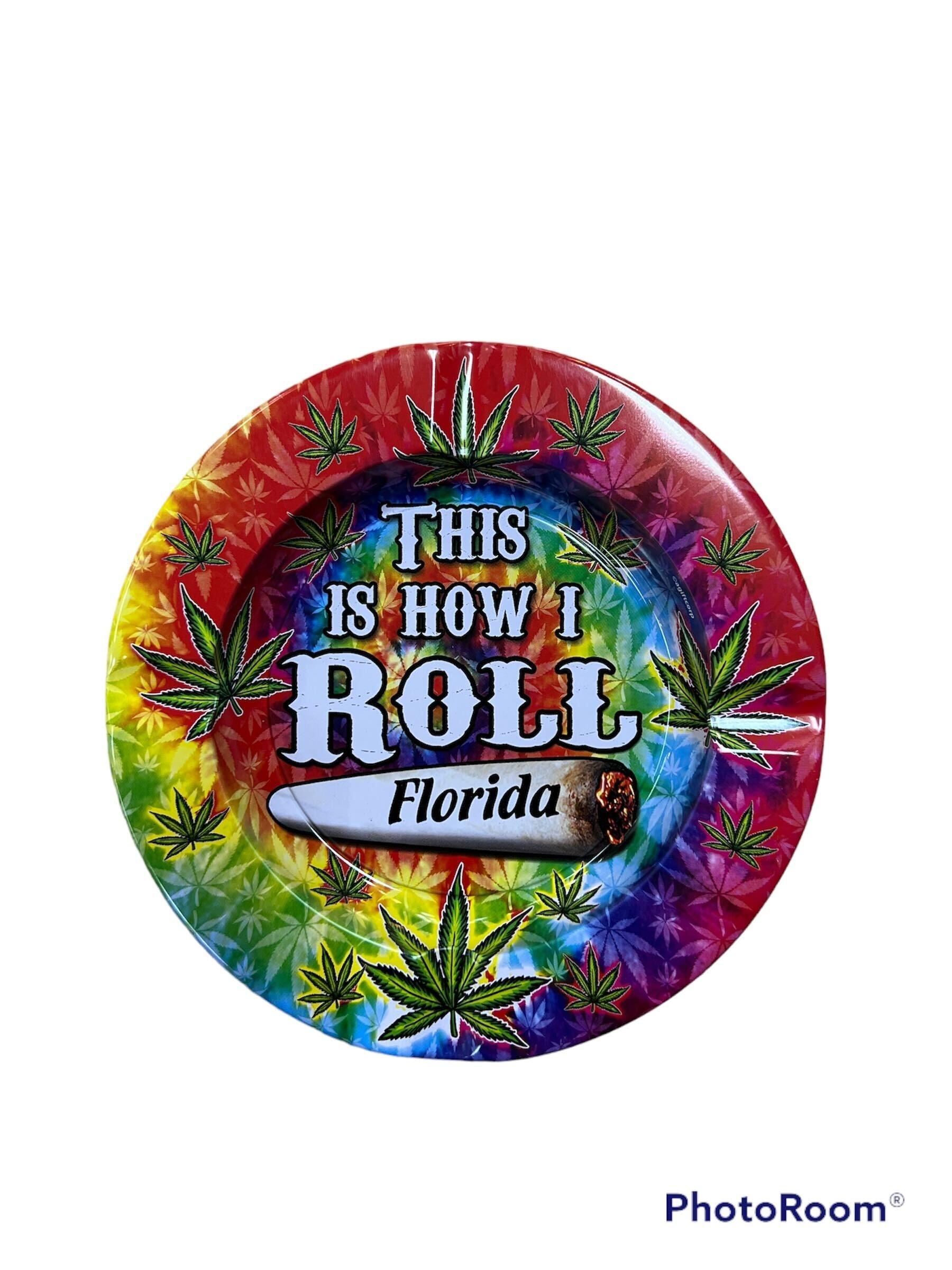 How I Roll Tie Dye 5.5" Tin Ashtray