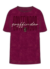 Harry Potter Gryffindor Script Boyfriend Burgundy Junior T-shirt