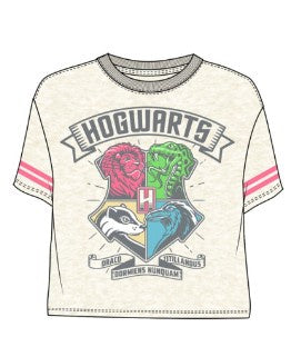 Harry Potter Hogwarts Team Girls Box Tee Oatmeal