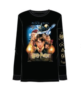 Adult Harry Potter Sorcerer Poster Long Sleeve Top Black