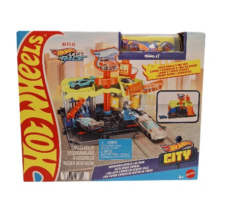 Hot Wheels Downtown Express Car Wash Playset