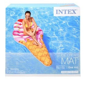 Intex 88" Inflatable Ice Cream Cone Mat cut