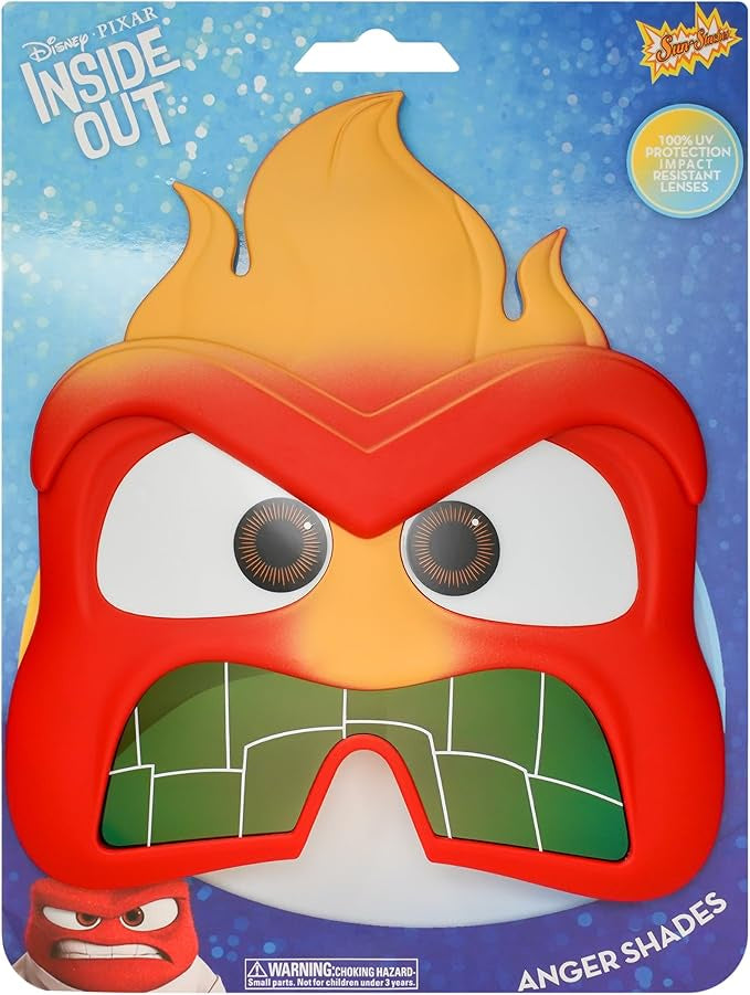 Officially Licensed Inside Out Anger Sun Staches