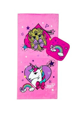 Jojo Siwa 2 Piece Bath Set with Towel and Wash Cloth