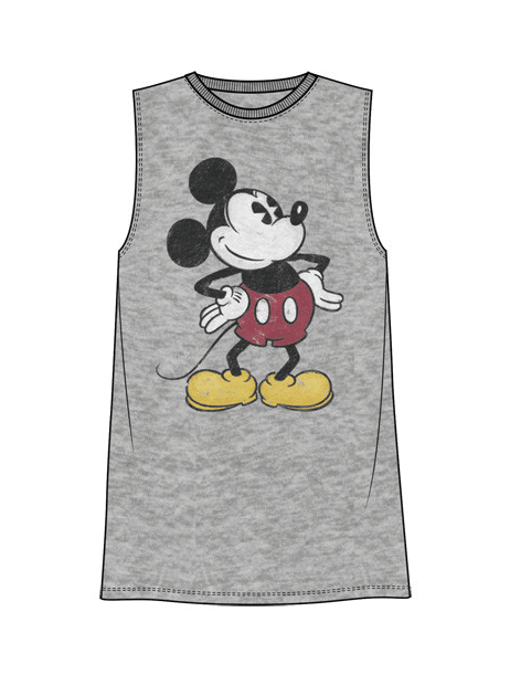 Juniors Disney Mickey Mouse Hands Muscle Tank Top