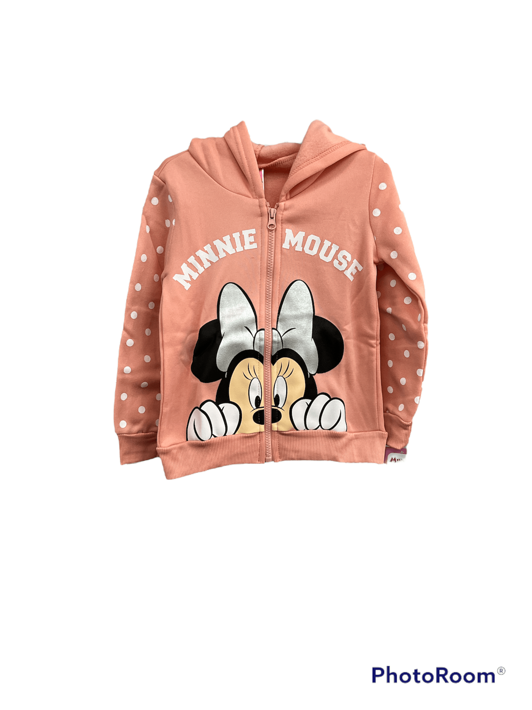 Kids Disney Minnie Mouse Hooded Jacket Light Coral