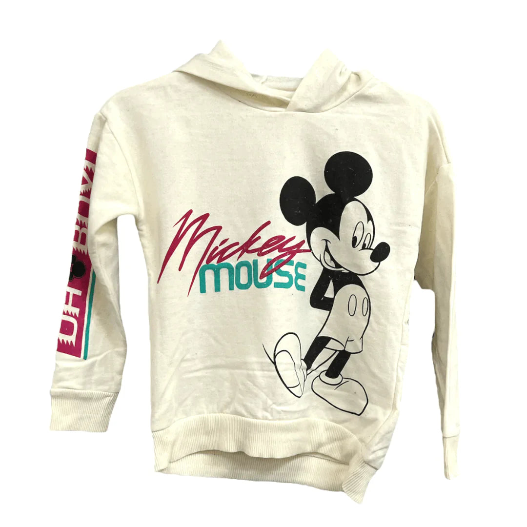 Kids Mickey Mouse Hooded Sweatshirt Off White