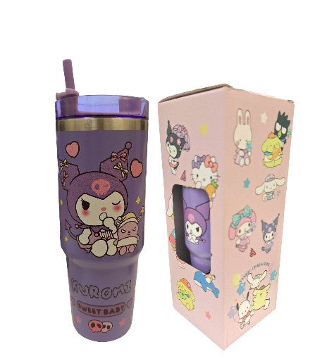 Kuromi Purple Tumbler 30oz w/ Straw in Box
