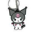 Kuromi Lasercut Rubber Bag Clip Keychain