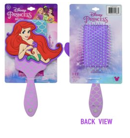 Little Mermaid Shaped Rubber Brush with Hangtag