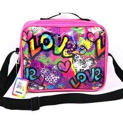 Love design- Glitter backed 2 layer PVC Lunch Bag