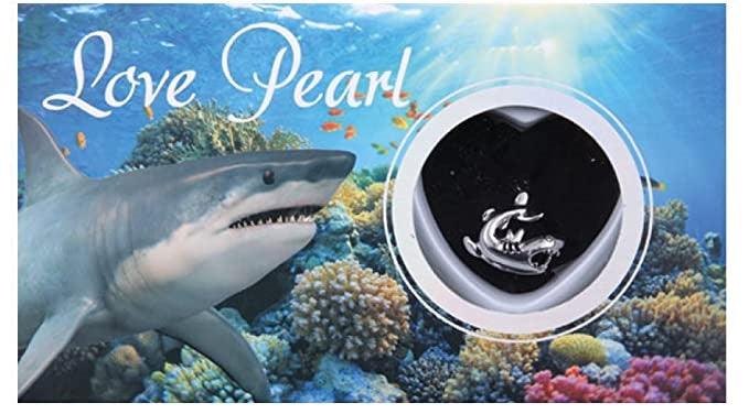 Love Pearl Necklace With Shark Charm