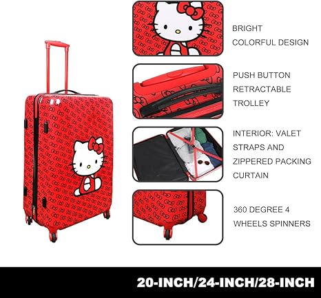 Hello Kitty Red Bow  Piece Luggage 1pc