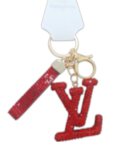 Fashion LV Crystal Keychain - Red